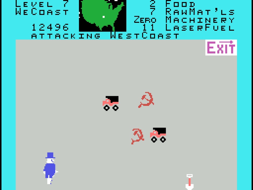 Gameplay of War Room for Colecovision